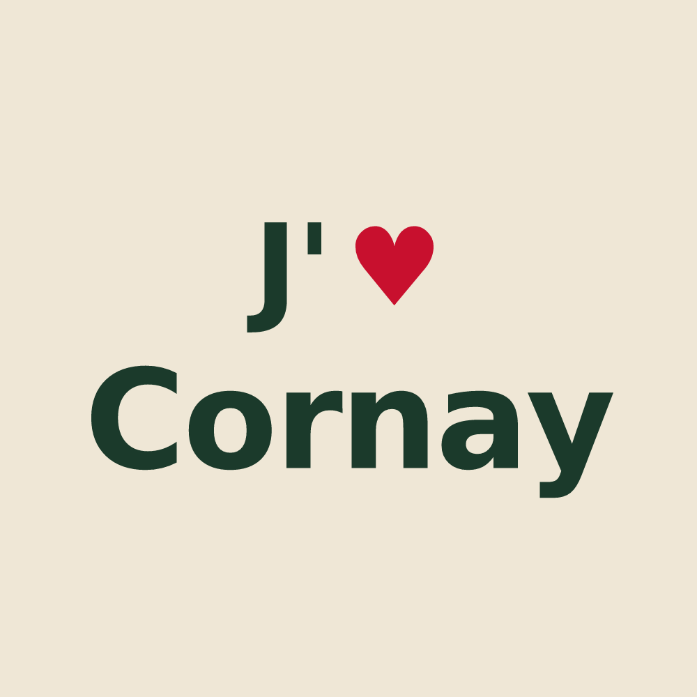 Tote bag personnalisé Cornay — design J'aime Cornay