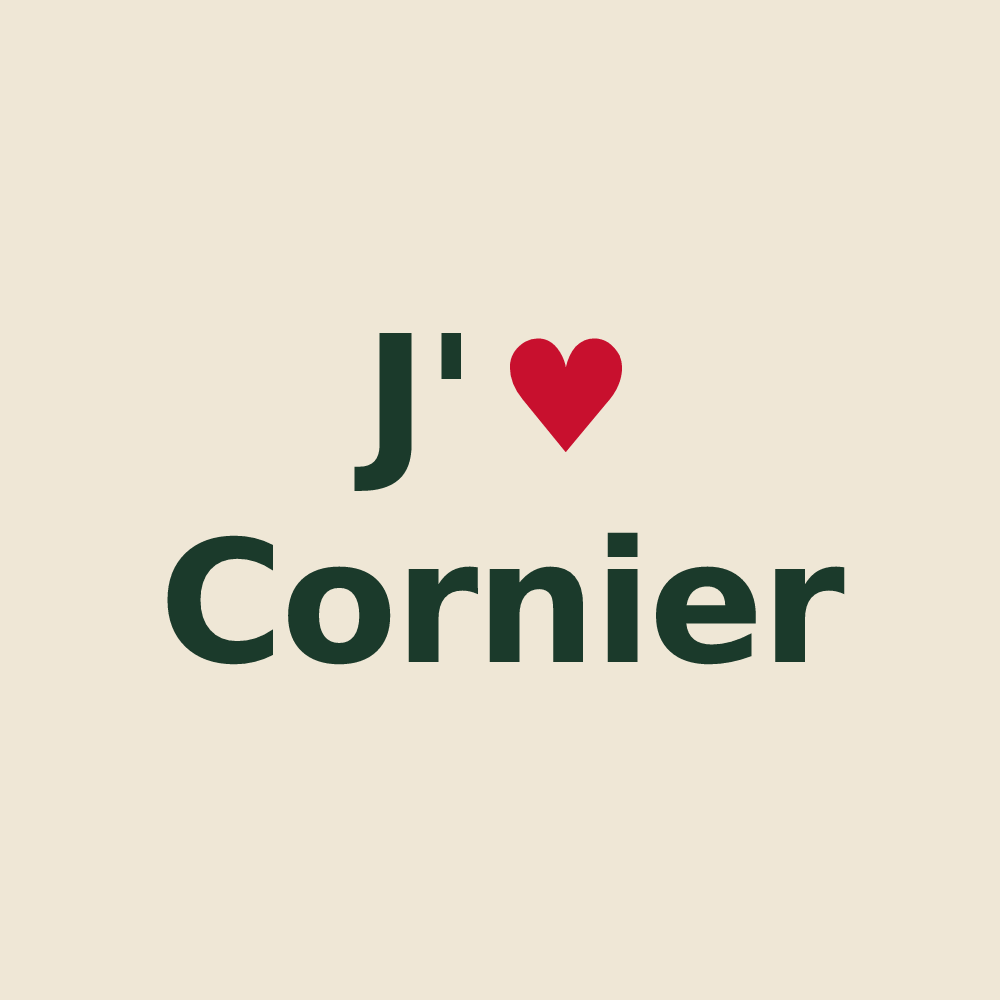 Tote bag personnalisé Cornier — design J'aime Cornier