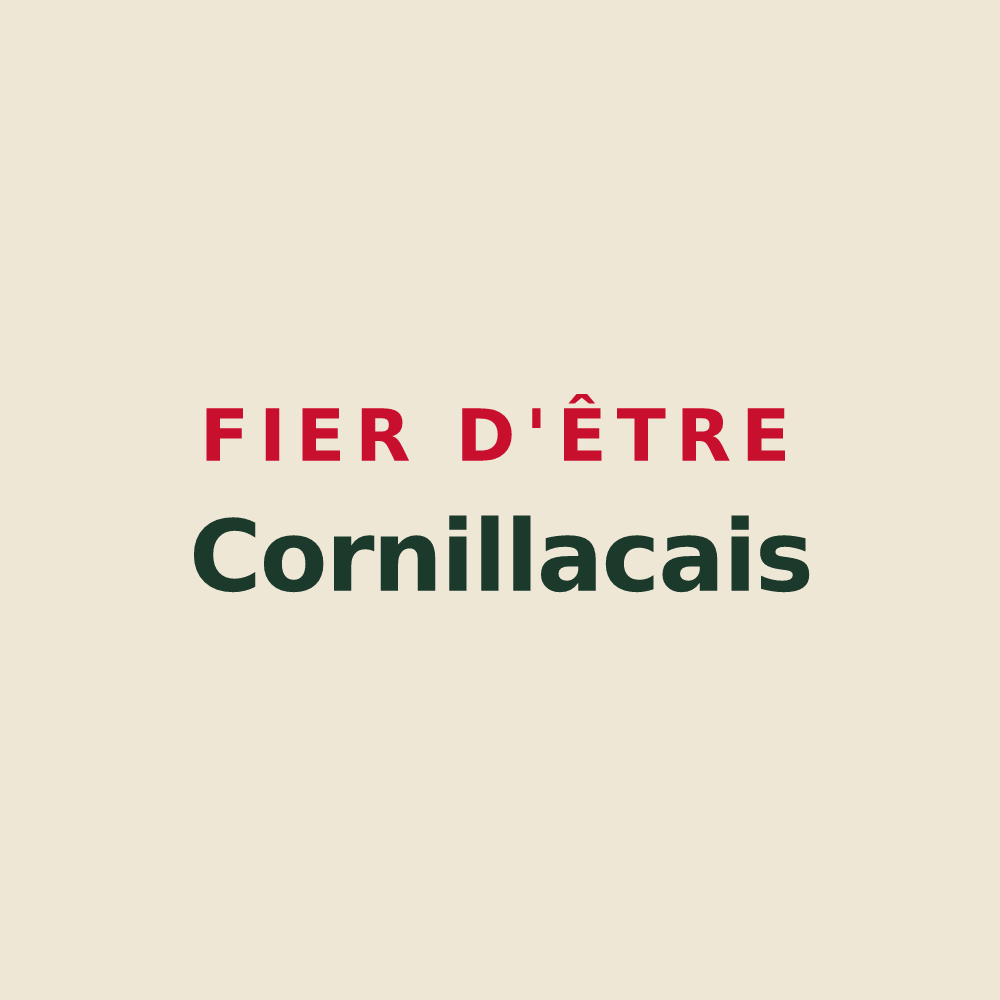 Tote bag « Fier d'être Cornillacais » — design pour Cornillac