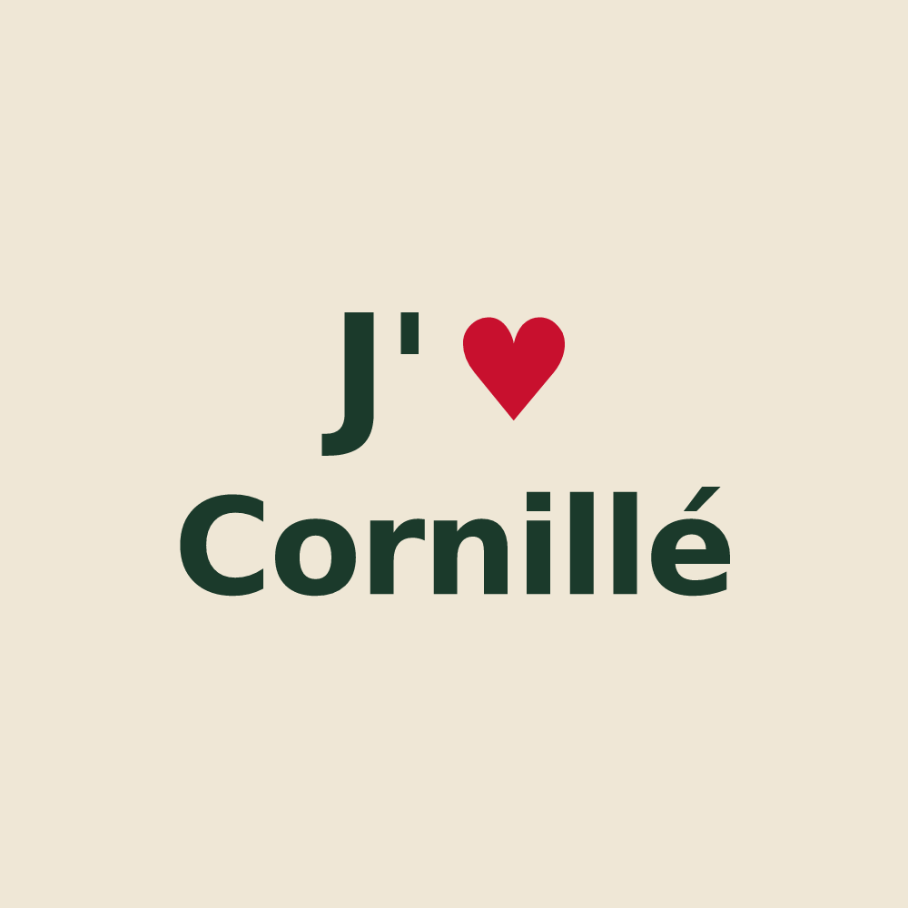 Tote bag personnalisé Cornillé — design J'aime Cornillé