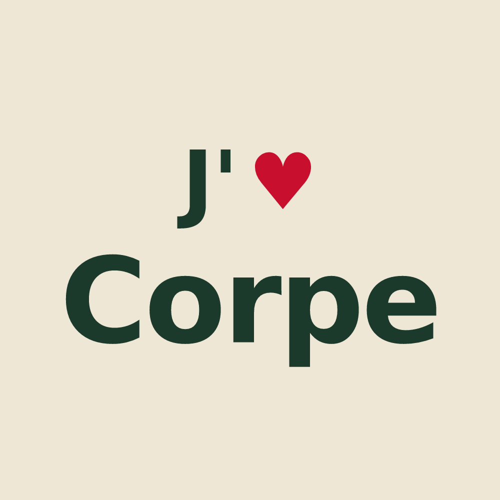 Tote bag personnalisé Corpe — design J'aime Corpe