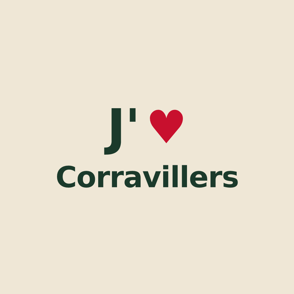 Tote bag personnalisé Corravillers — design J'aime Corravillers