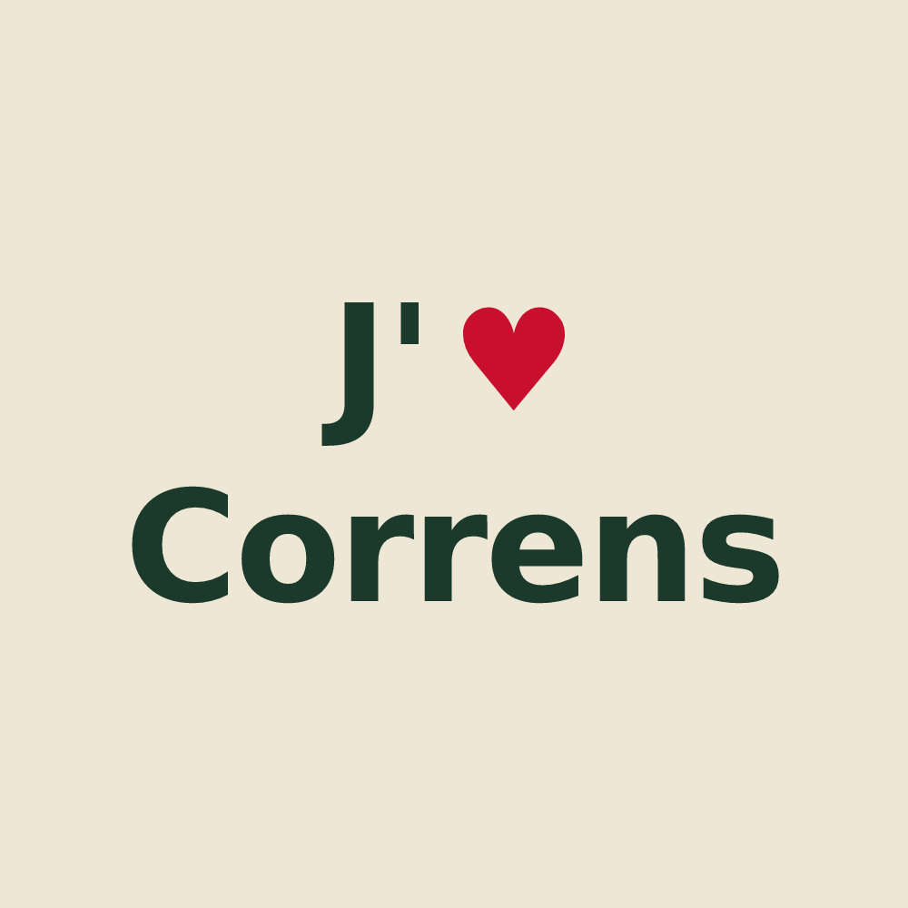 Tote bag personnalisé Correns — design J'aime Correns