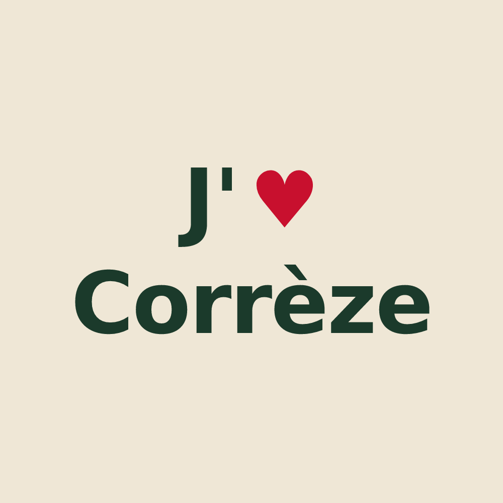Tote bag personnalisé Corrèze — design J'aime Corrèze