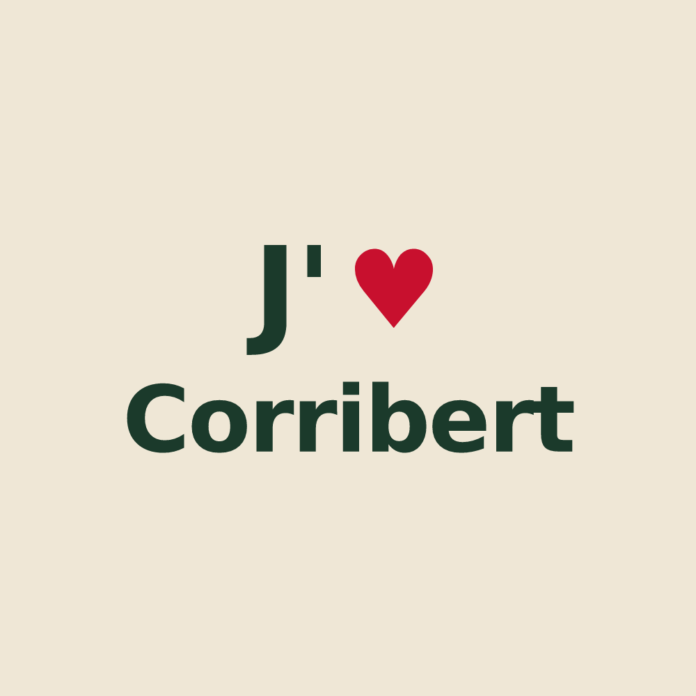 Tote bag personnalisé Corribert — design J'aime Corribert