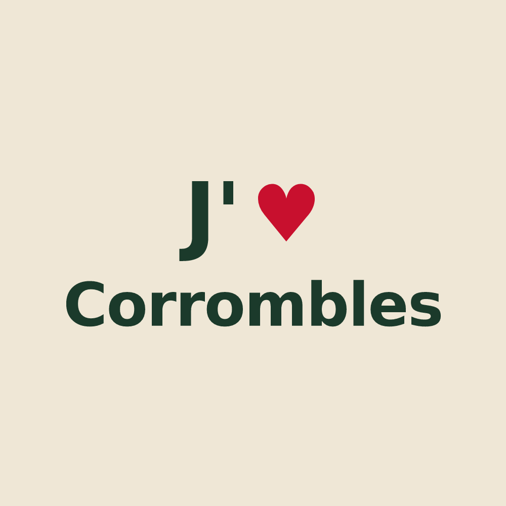 Tote bag personnalisé Corrombles — design J'aime Corrombles