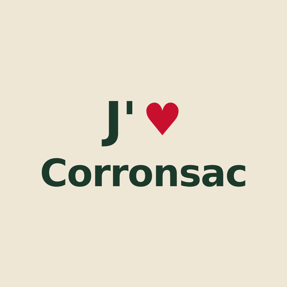 Tote bag personnalisé Corronsac — design J'aime Corronsac