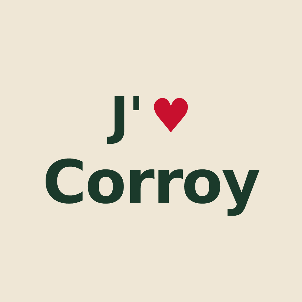 Tote bag personnalisé Corroy — design J'aime Corroy