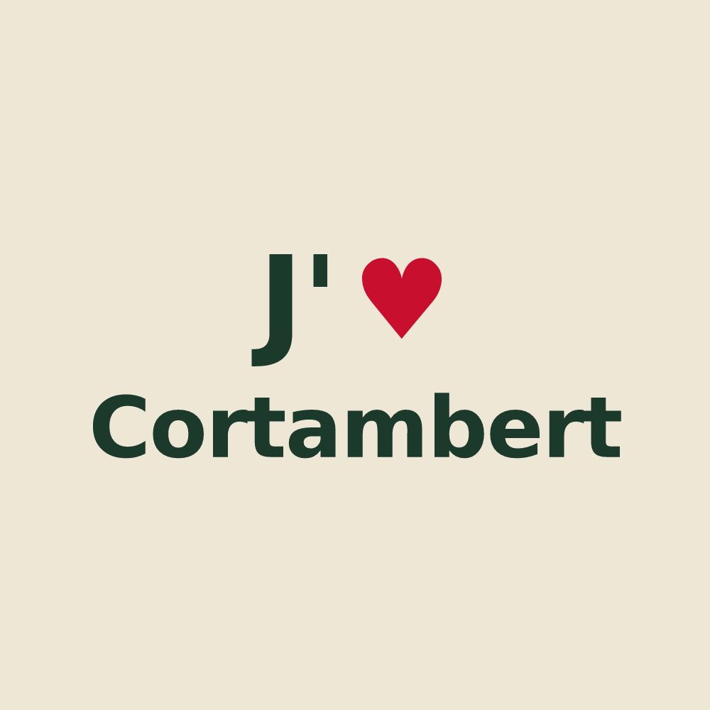 Tote bag personnalisé Cortambert — design J'aime Cortambert