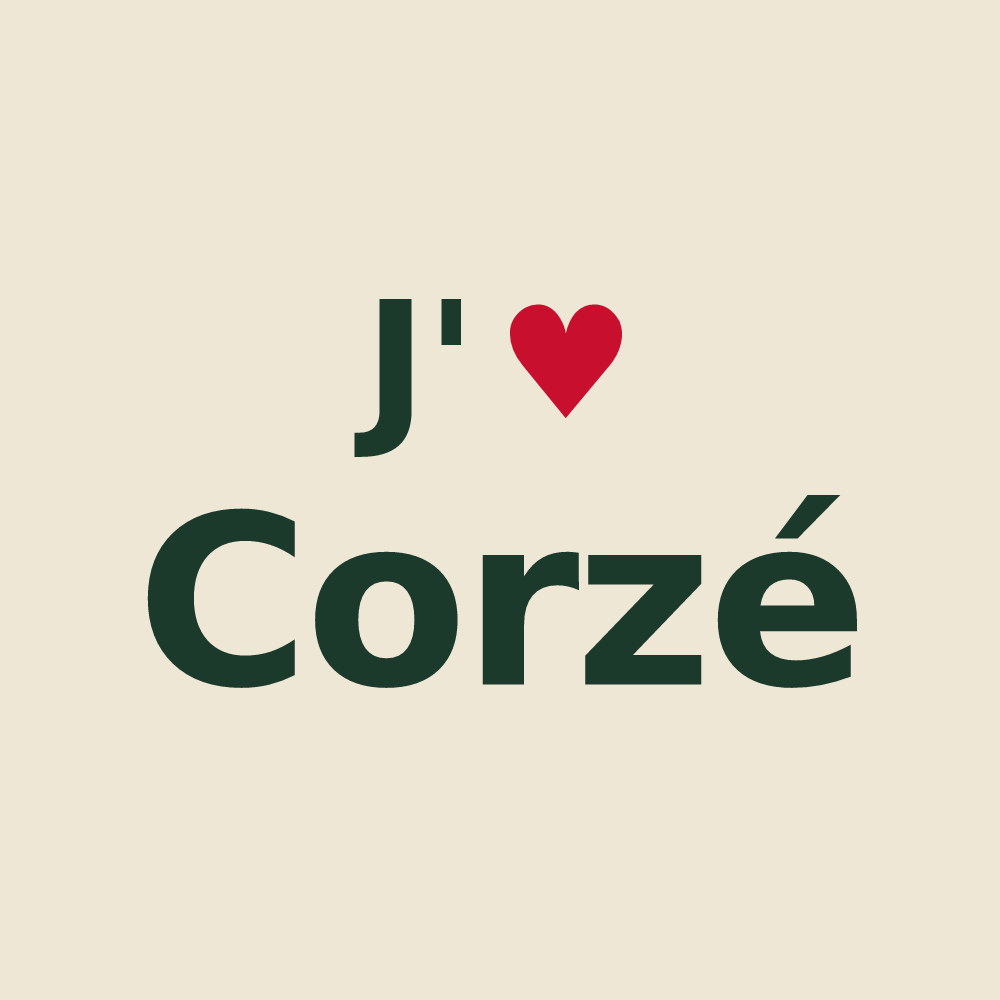 Tote bag personnalisé Corzé — design J'aime Corzé