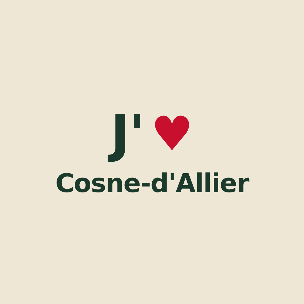 Tote bag personnalisé Cosne-d'Allier — design J'aime Cosne-d'Allier