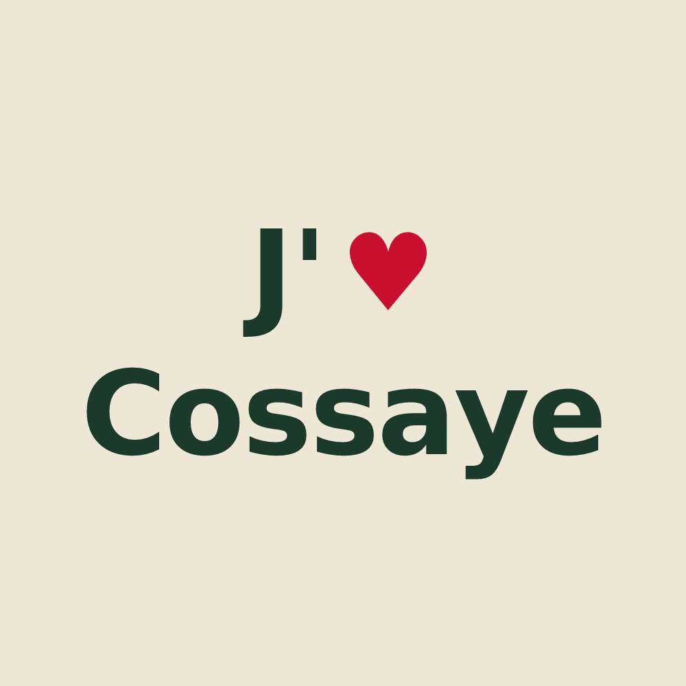 Tote bag personnalisé Cossaye — design J'aime Cossaye