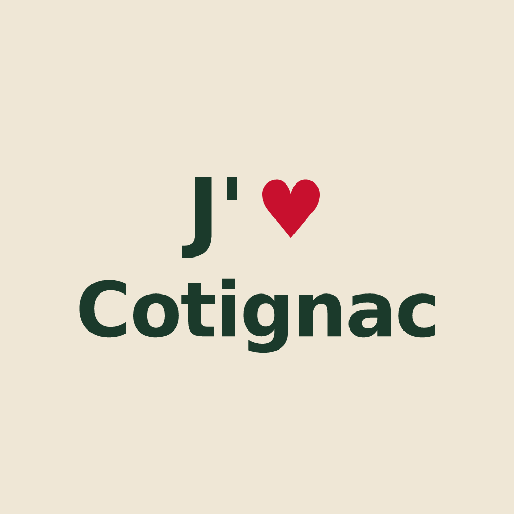 Tote bag personnalisé Cotignac — design J'aime Cotignac