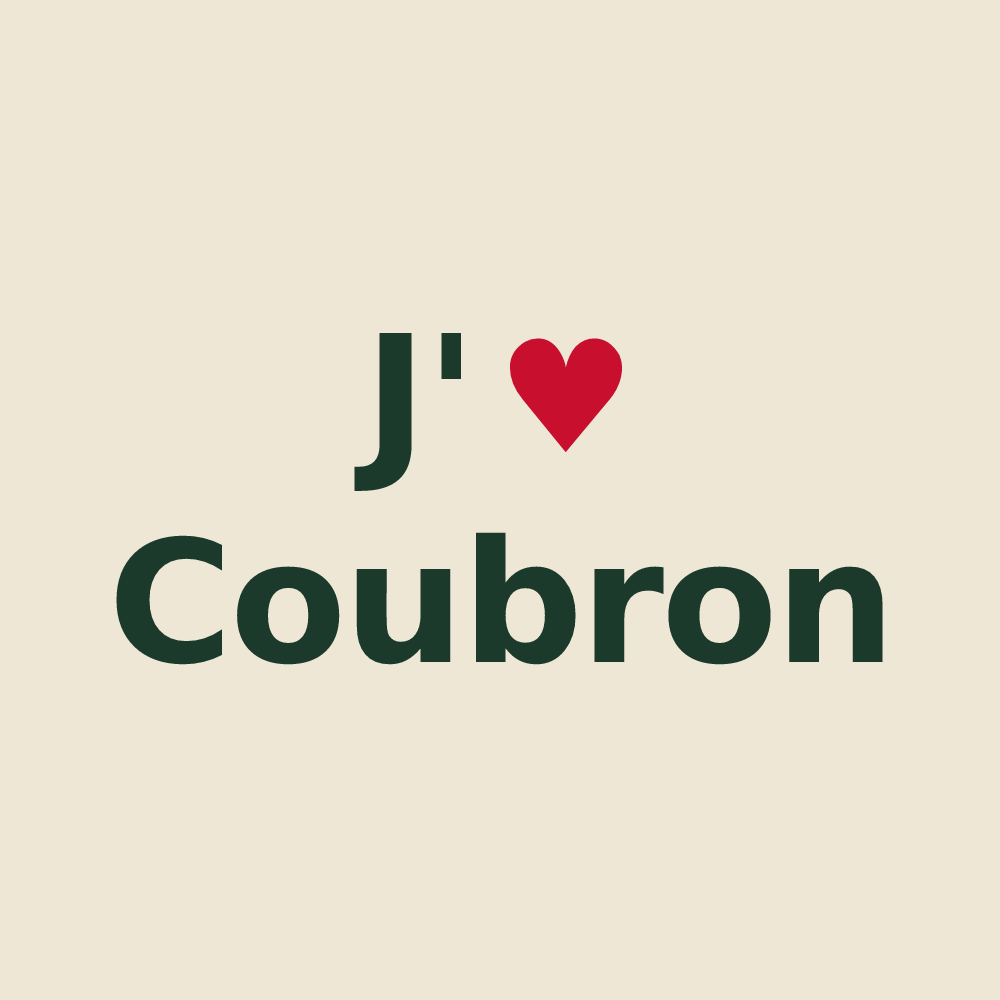 Tote bag personnalisé Coubron — design J'aime Coubron
