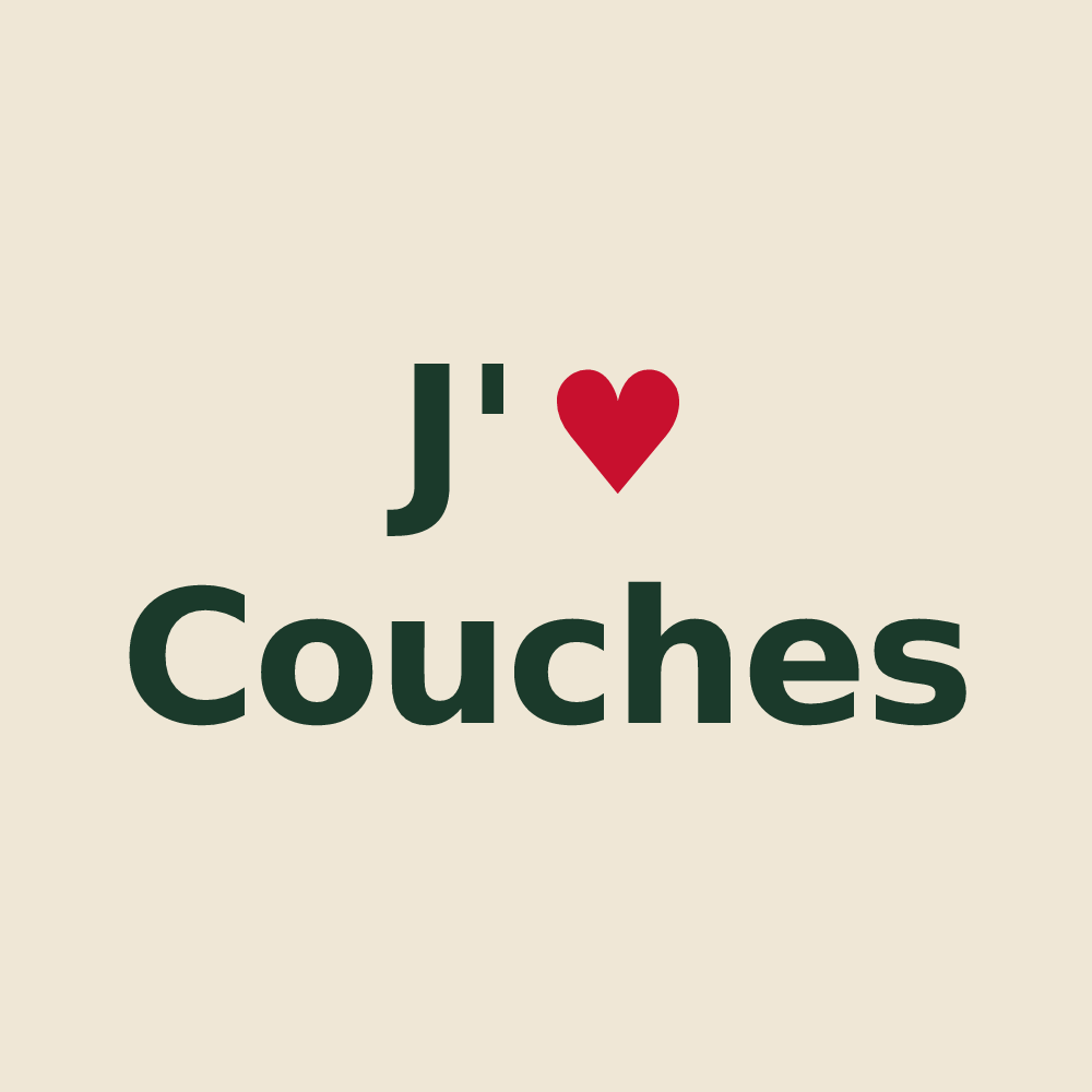 Tote bag personnalisé Couches — design J'aime Couches