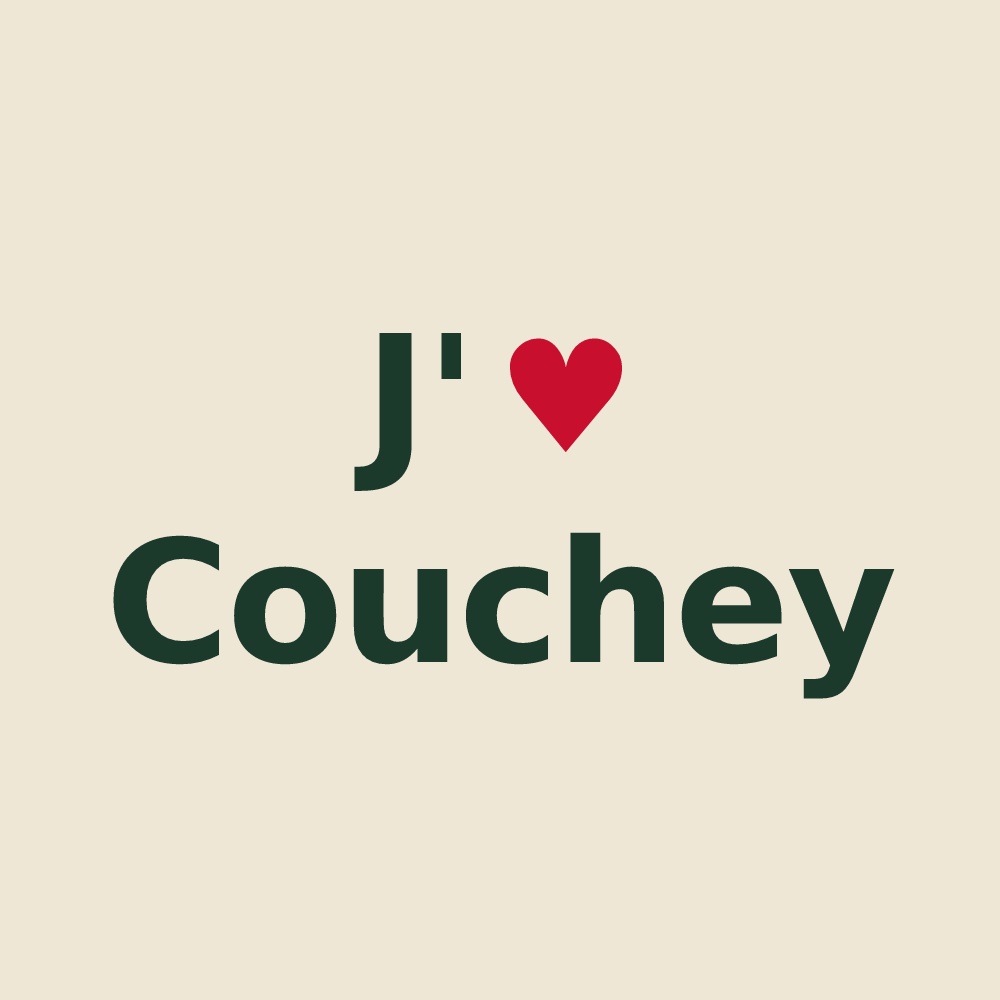 Tote bag personnalisé Couchey — design J'aime Couchey