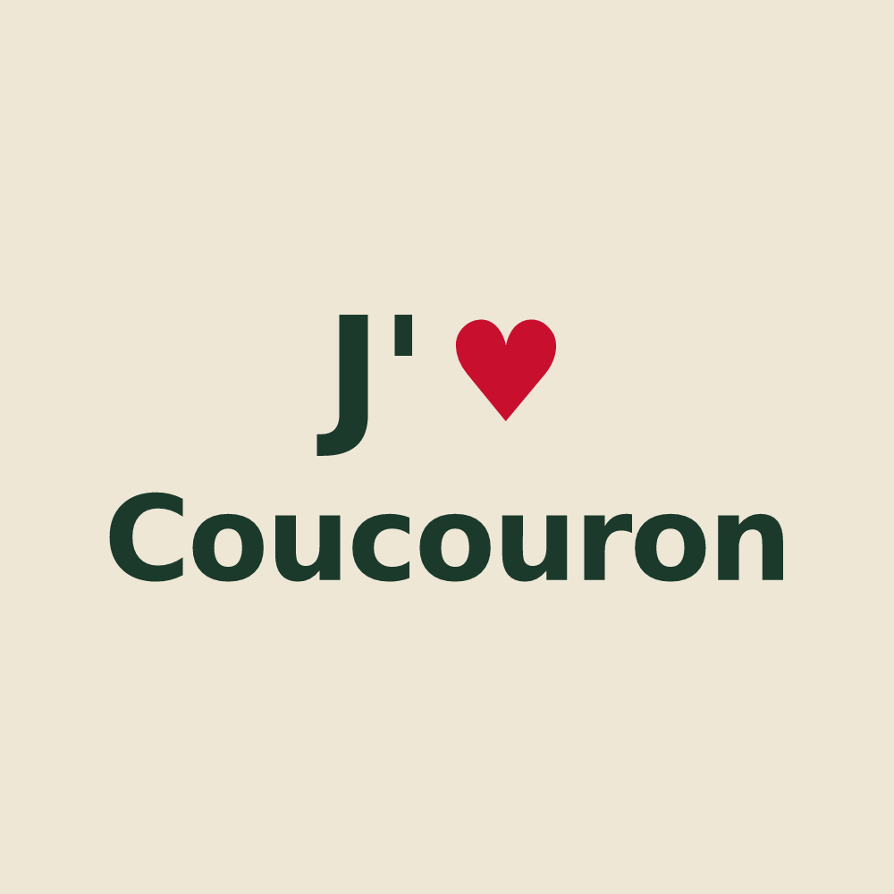 Tote bag personnalisé Coucouron — design J'aime Coucouron