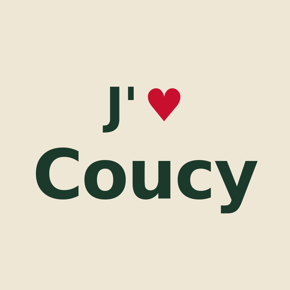 Tote bag personnalisé Coucy — design J'aime Coucy