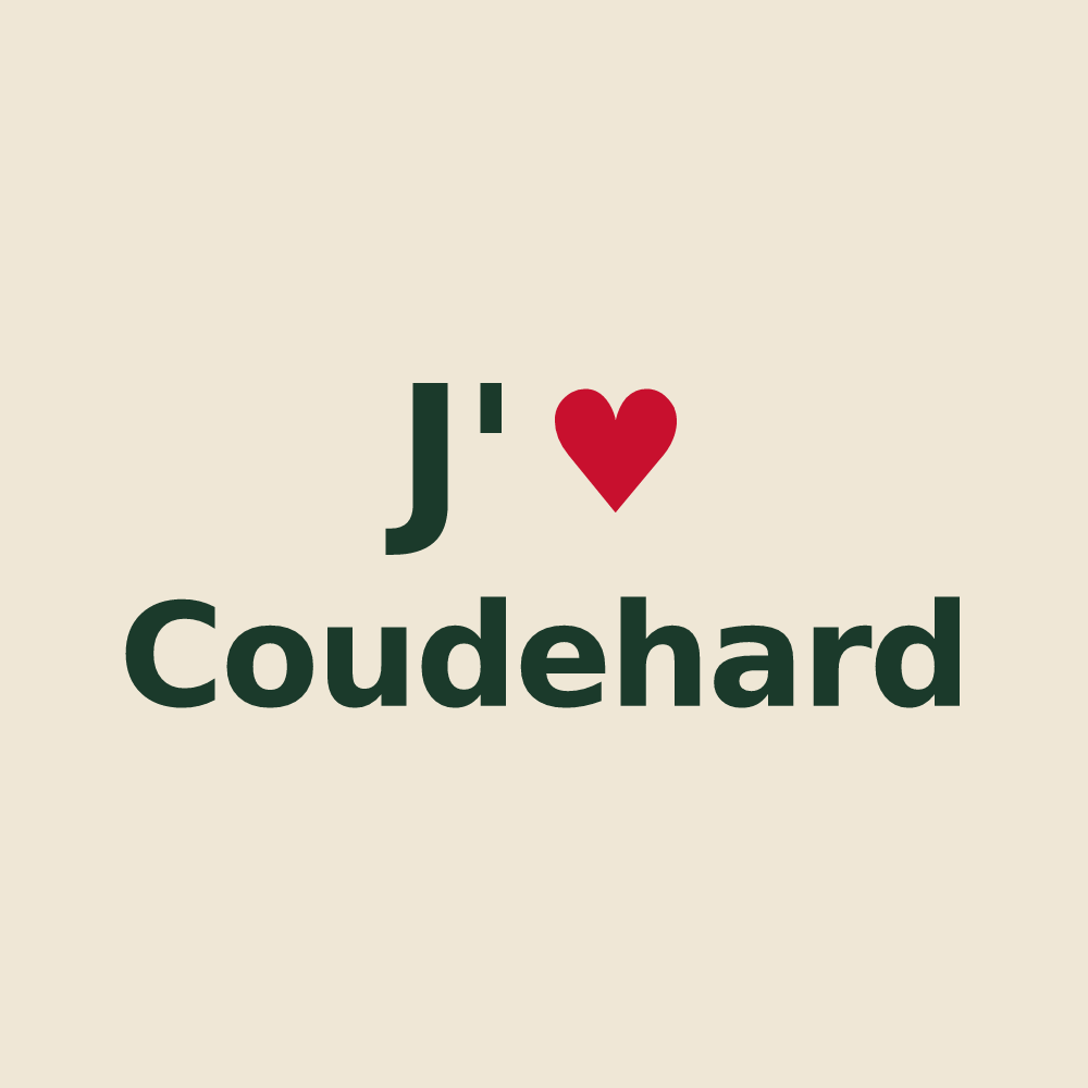 Tote bag personnalisé Coudehard — design J'aime Coudehard