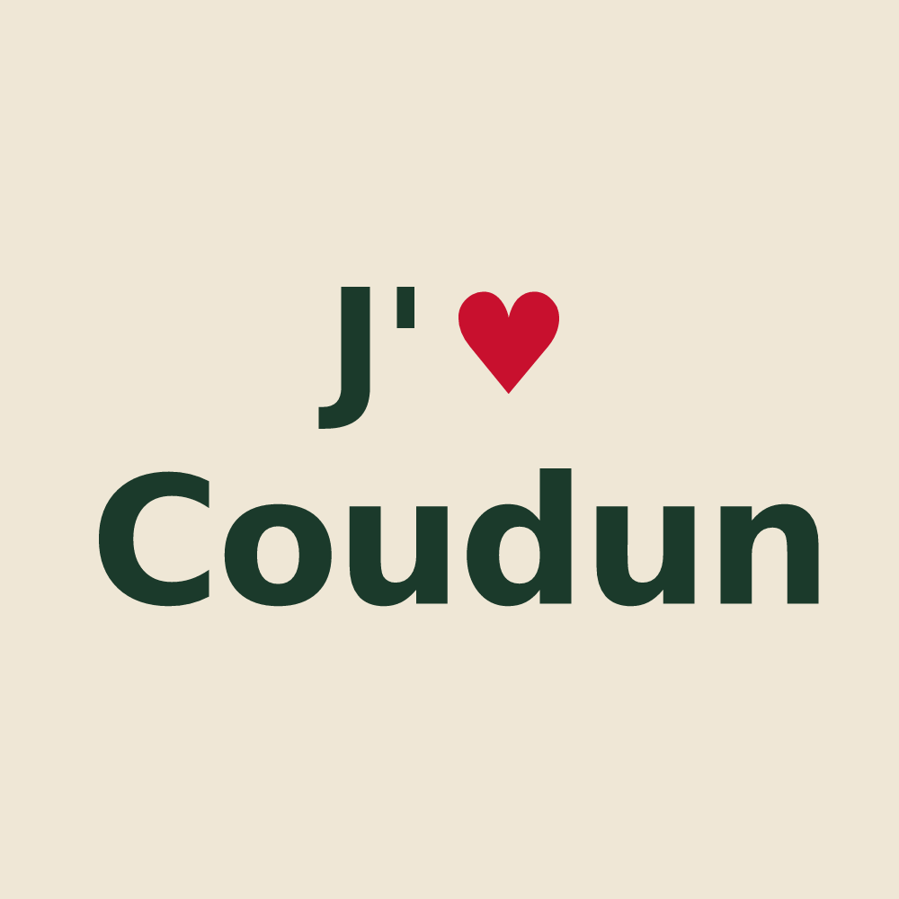 Tote bag personnalisé Coudun — design J'aime Coudun