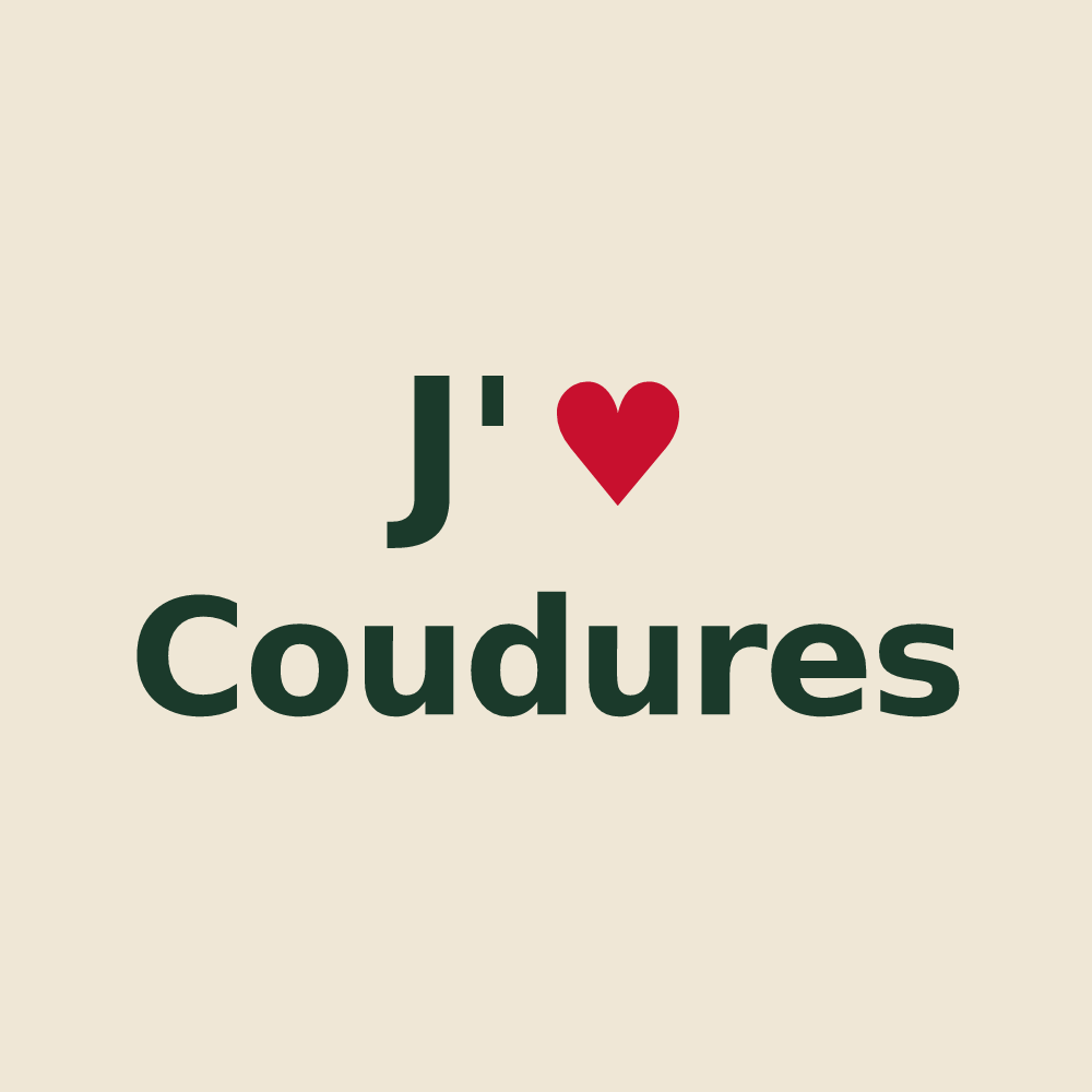 Tote bag personnalisé Coudures — design J'aime Coudures