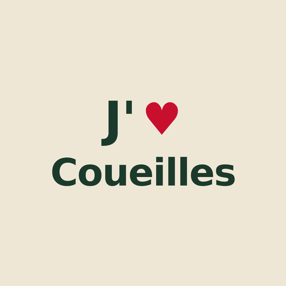Tote bag personnalisé Coueilles — design J'aime Coueilles