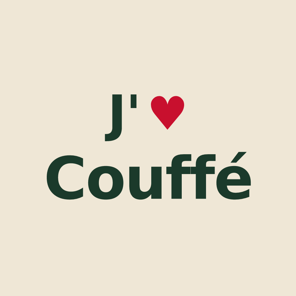 Tote bag personnalisé Couffé — design « J'aime Couffé » imprimé sur le tote bag