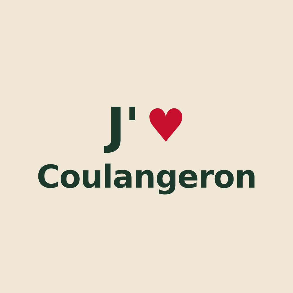 Tote bag personnalisé Coulangeron — design J'aime Coulangeron