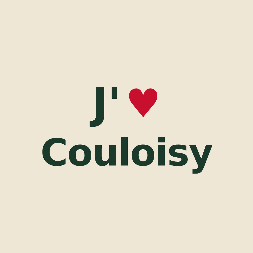 Tote bag personnalisé Couloisy — design J'aime Couloisy