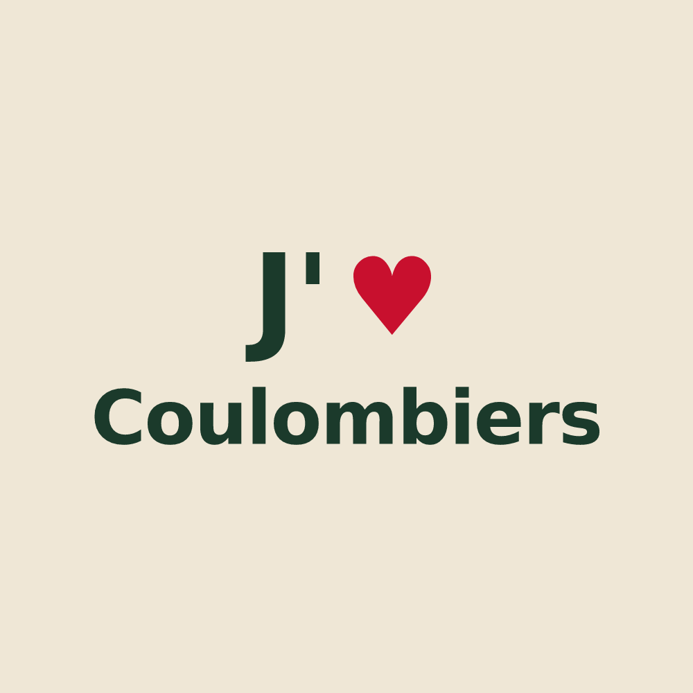 Tote bag personnalisé Coulombiers — design J'aime Coulombiers