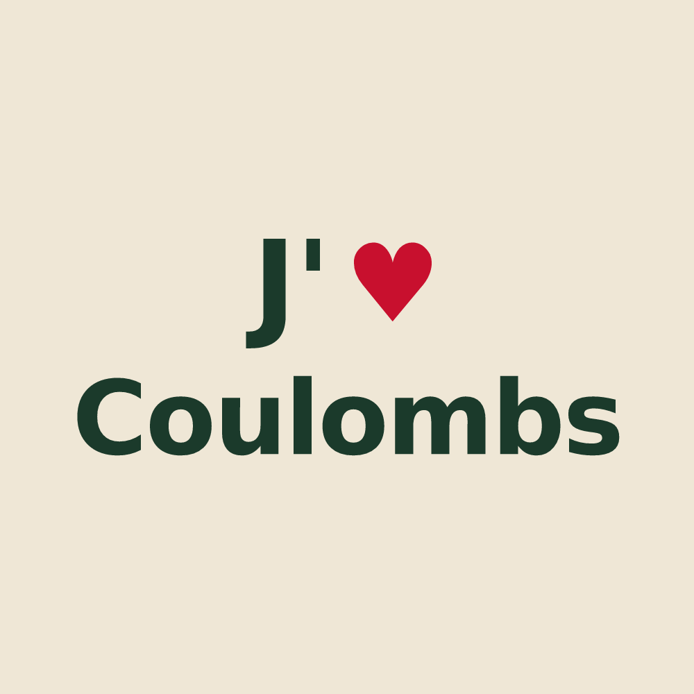 Tote bag personnalisé Coulombs — design J'aime Coulombs