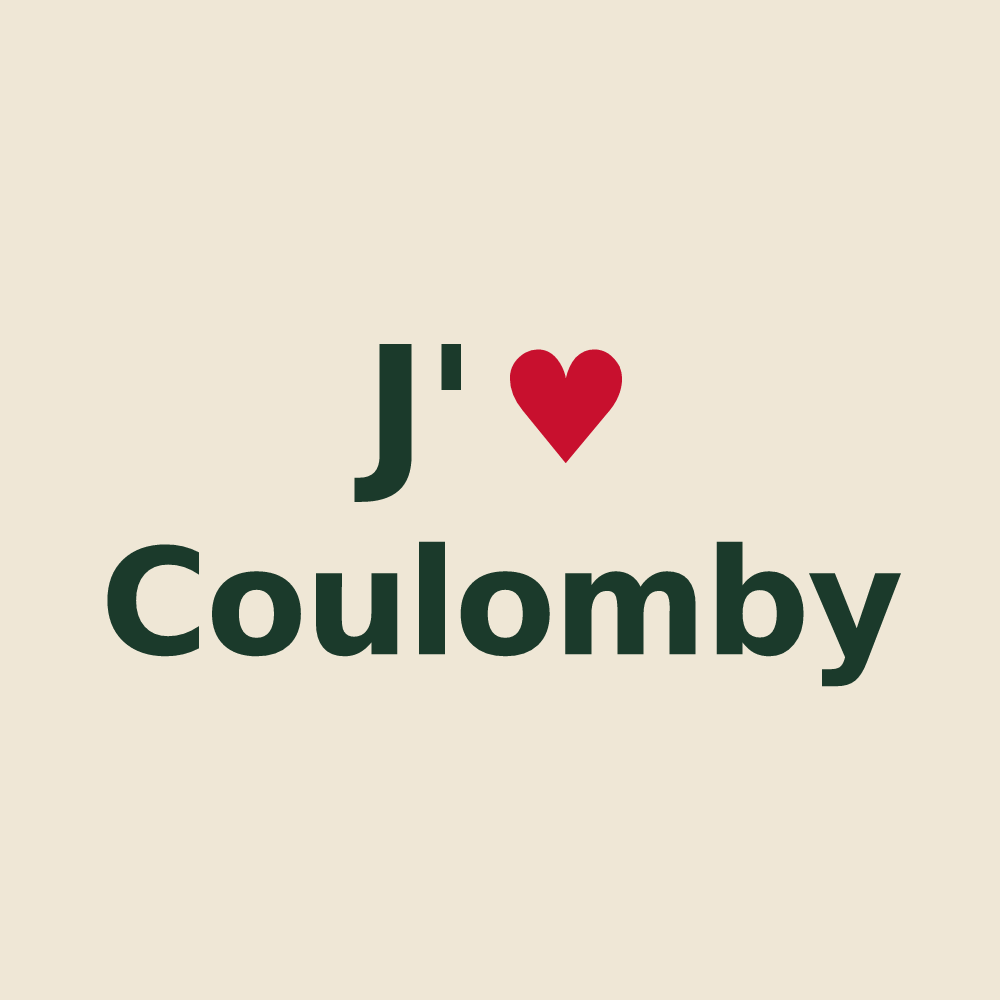 Tote bag personnalisé Coulomby — design J'aime Coulomby