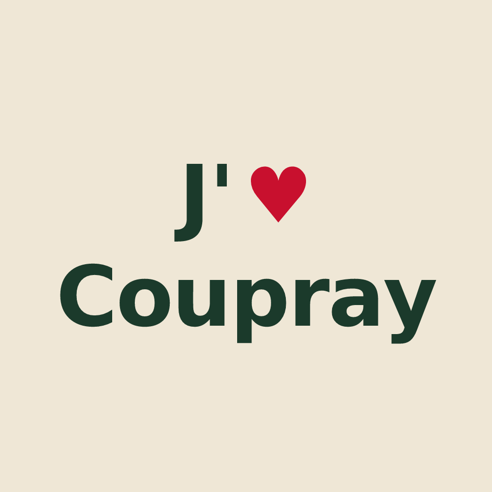 Tote bag personnalisé Coupray — design J'aime Coupray