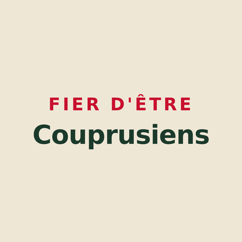 Tote bag « Fier d'être Couprusiens » — design pour Coupru