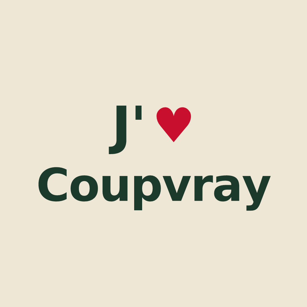 Tote bag personnalisé Coupvray — design J'aime Coupvray