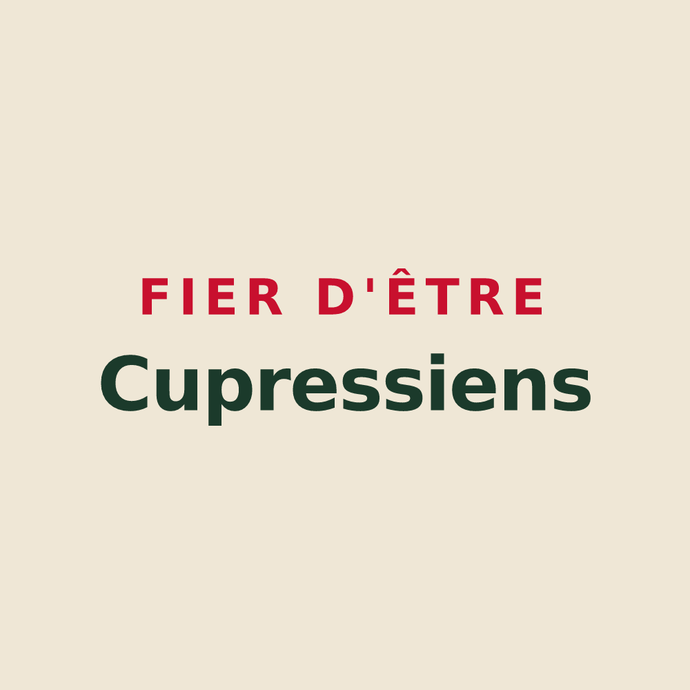 Tote bag « Fier d'être Cupressiens » — design pour Coupvray