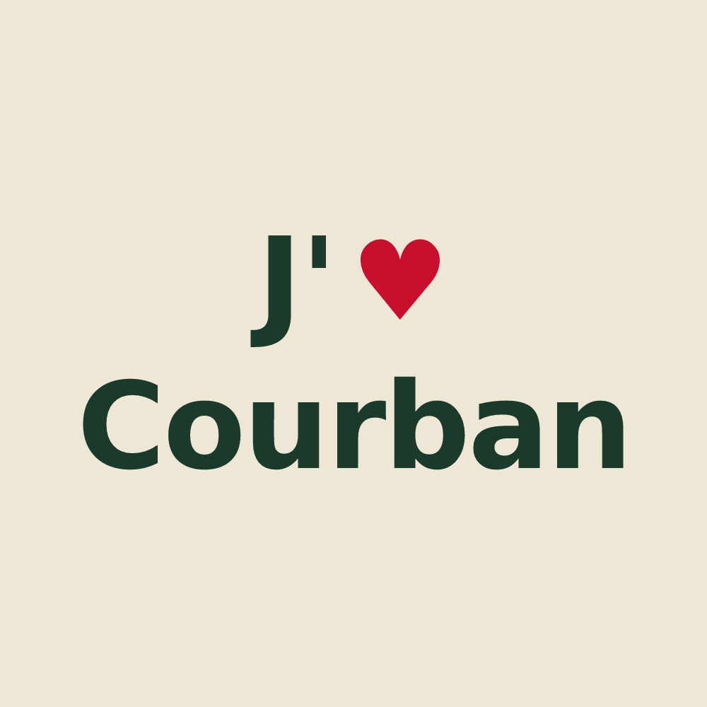 Tote bag personnalisé Courban — design J'aime Courban