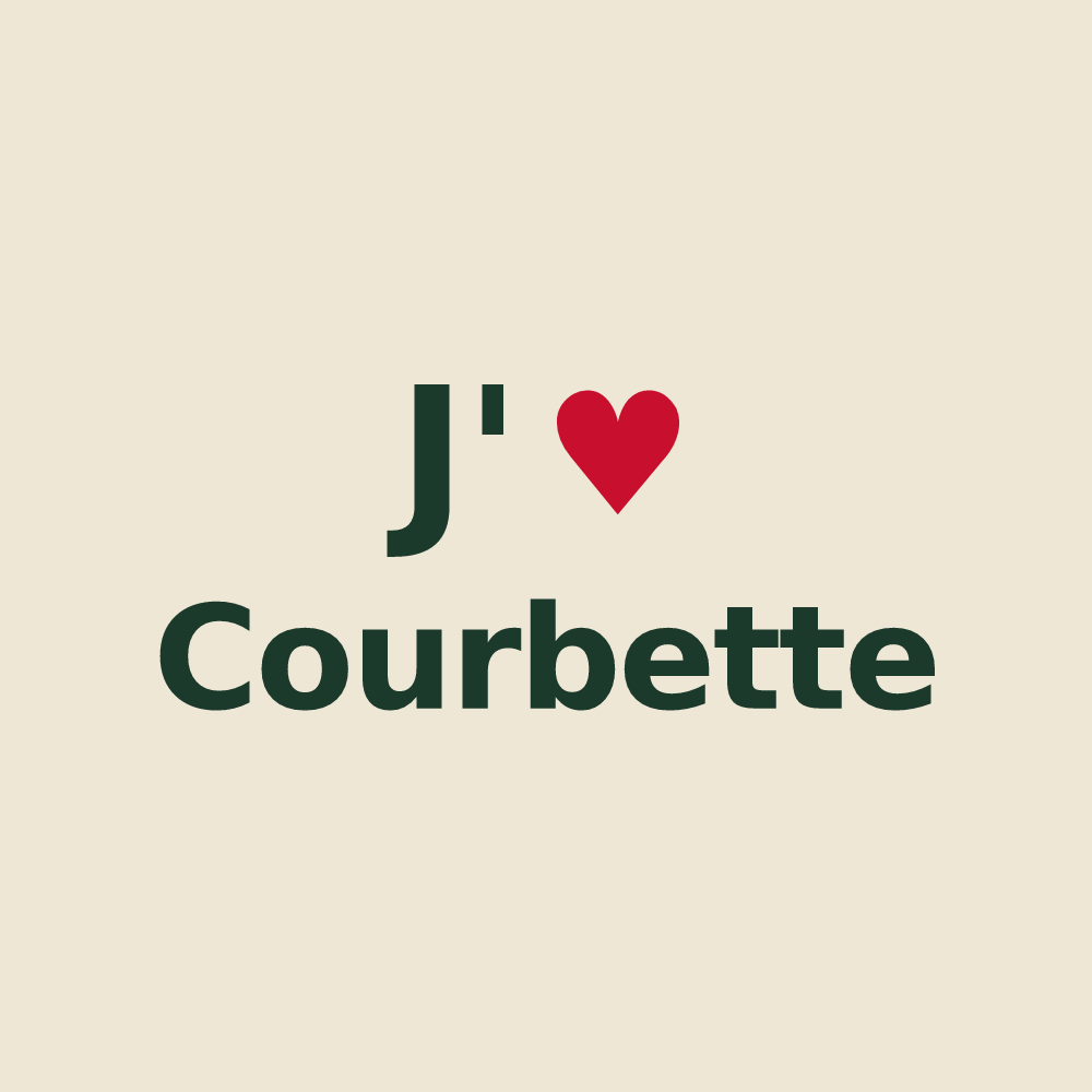 Tote bag personnalisé Courbette — design J'aime Courbette
