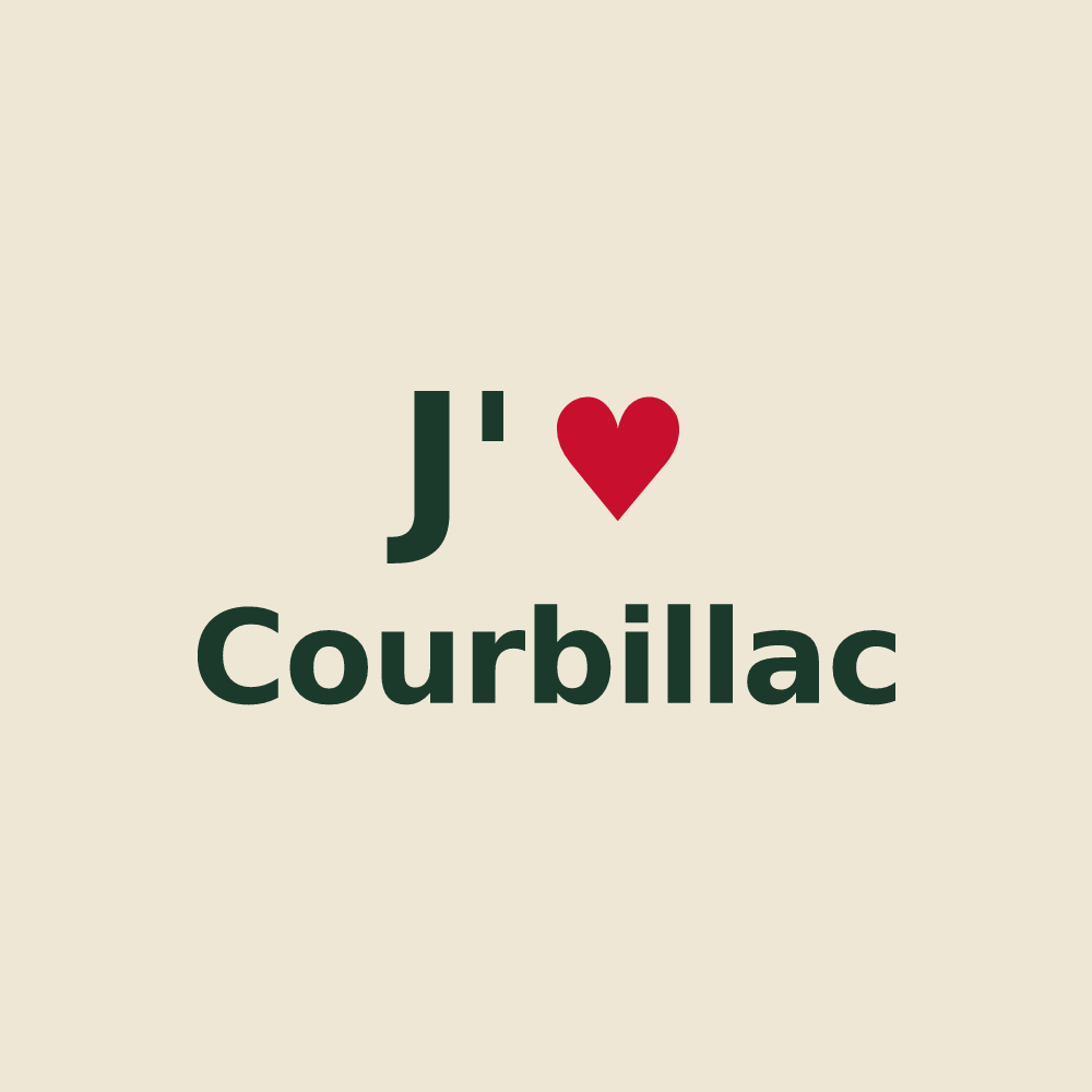 Tote bag personnalisé Courbillac — design J'aime Courbillac