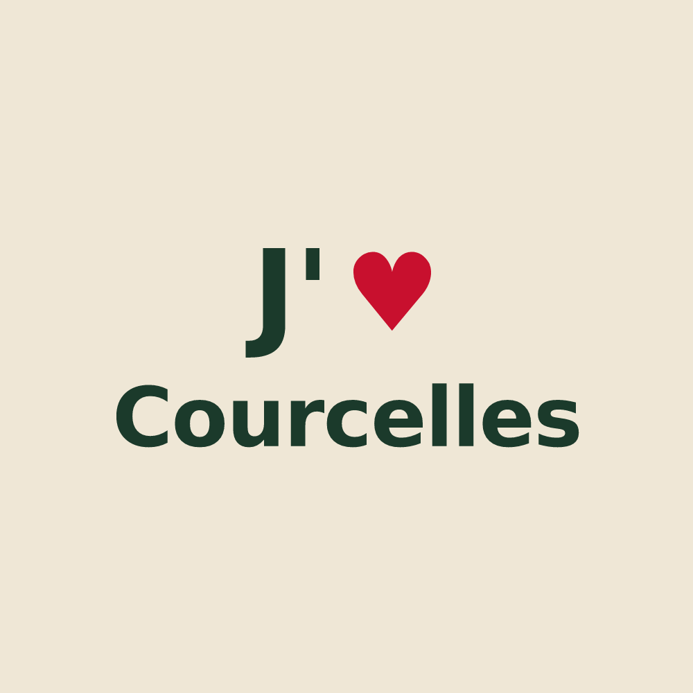 Tote bag personnalisé Courcelles — design J'aime Courcelles
