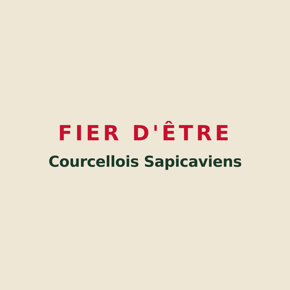 Tote bag « Fier d'être Courcellois Sapicaviens » — design pour Courcelles-Sapicourt