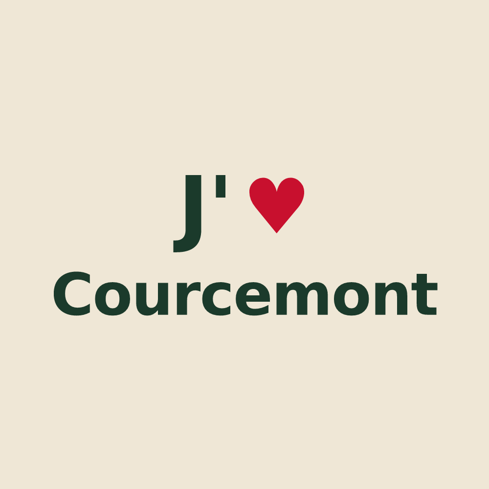 Tote bag personnalisé Courcemont — design J'aime Courcemont