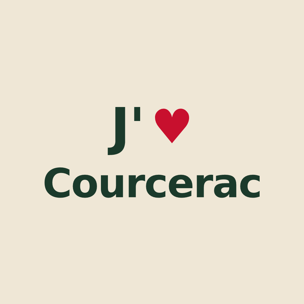 Tote bag personnalisé Courcerac — design J'aime Courcerac