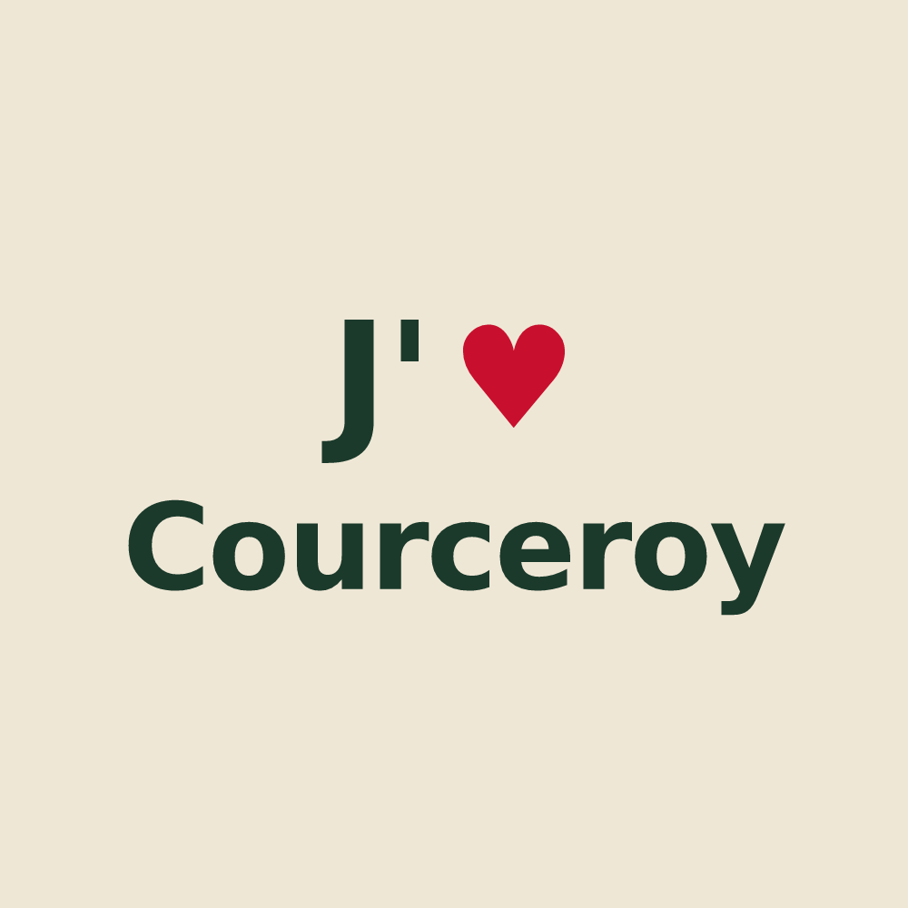 Tote bag personnalisé Courceroy — design J'aime Courceroy