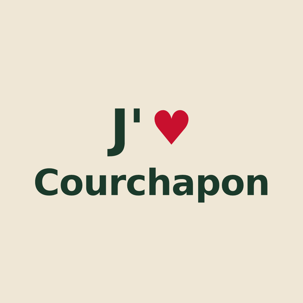 Tote bag personnalisé Courchapon — design J'aime Courchapon