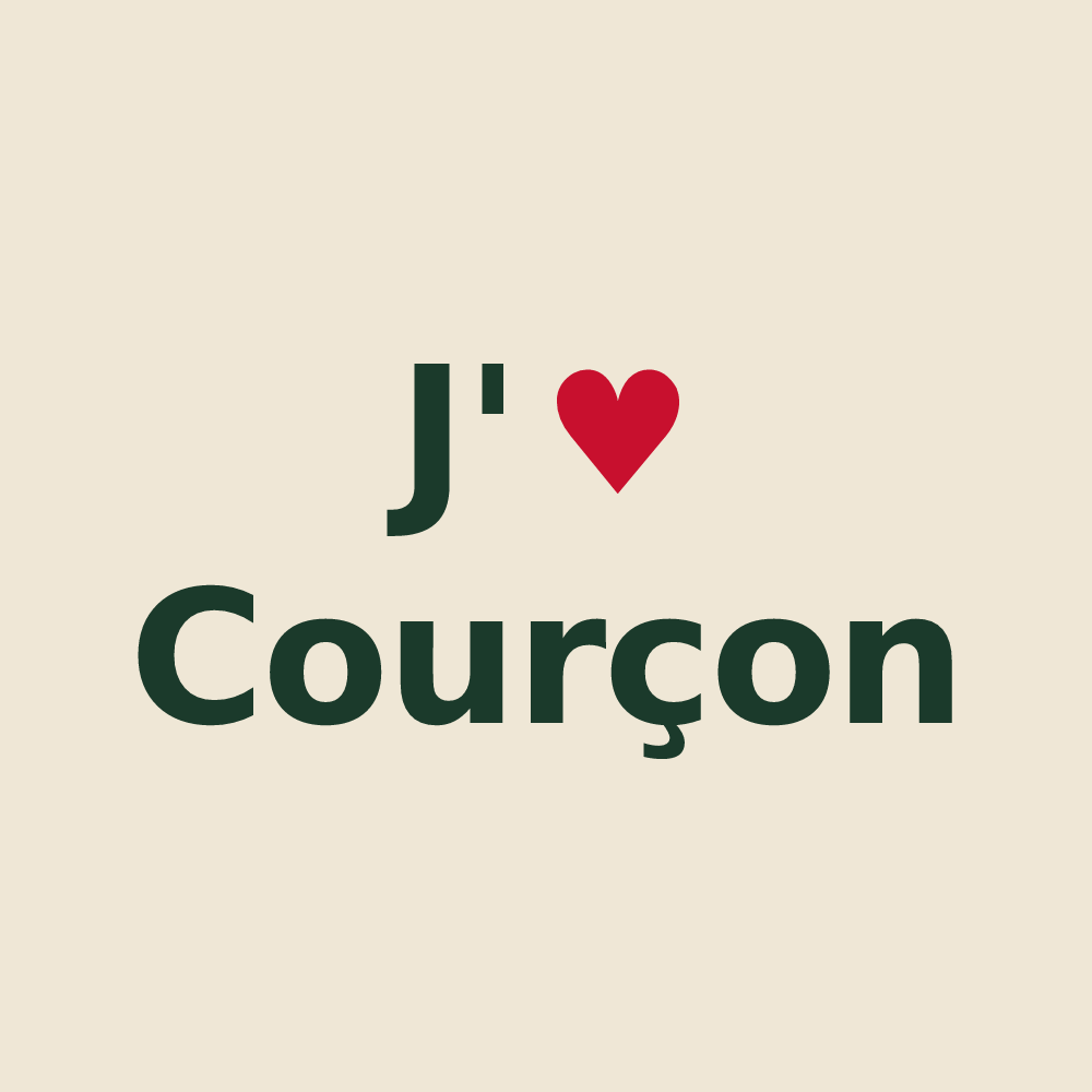Tote bag personnalisé Courçon — design J'aime Courçon