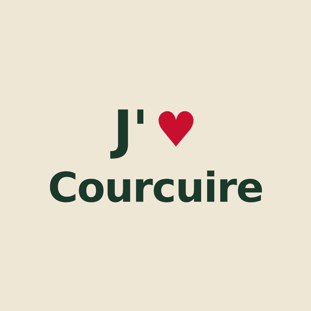 Tote bag personnalisé Courcuire — design J'aime Courcuire