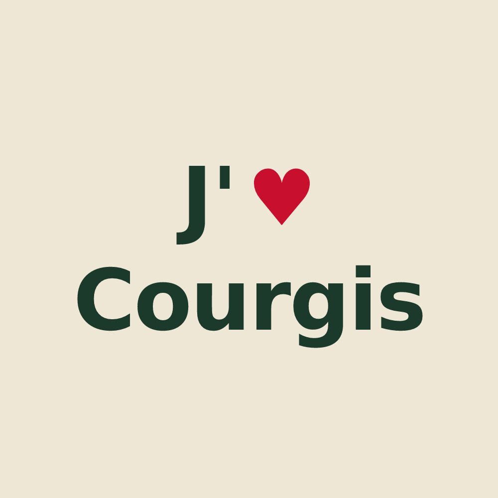Tote bag personnalisé Courgis — design J'aime Courgis