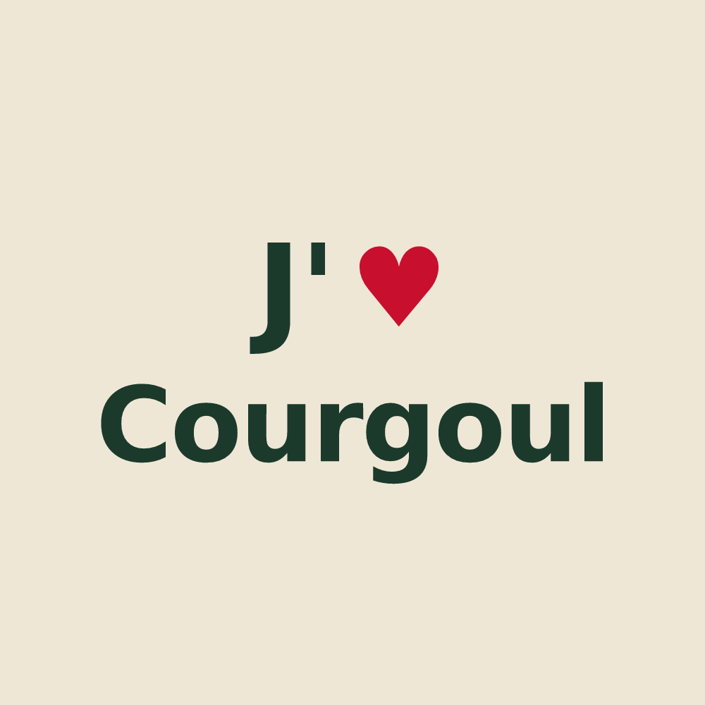 Tote bag personnalisé Courgoul — design J'aime Courgoul
