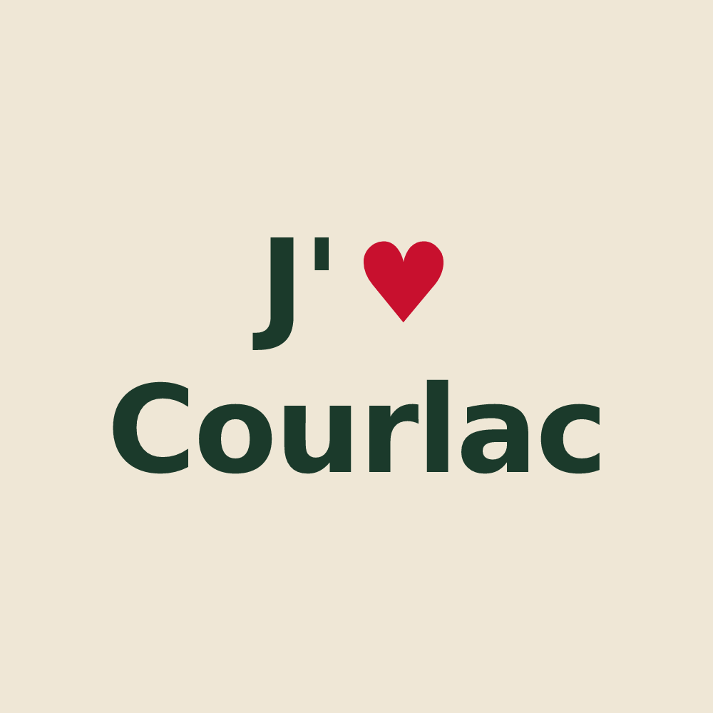 Tote bag personnalisé Courlac — design J'aime Courlac